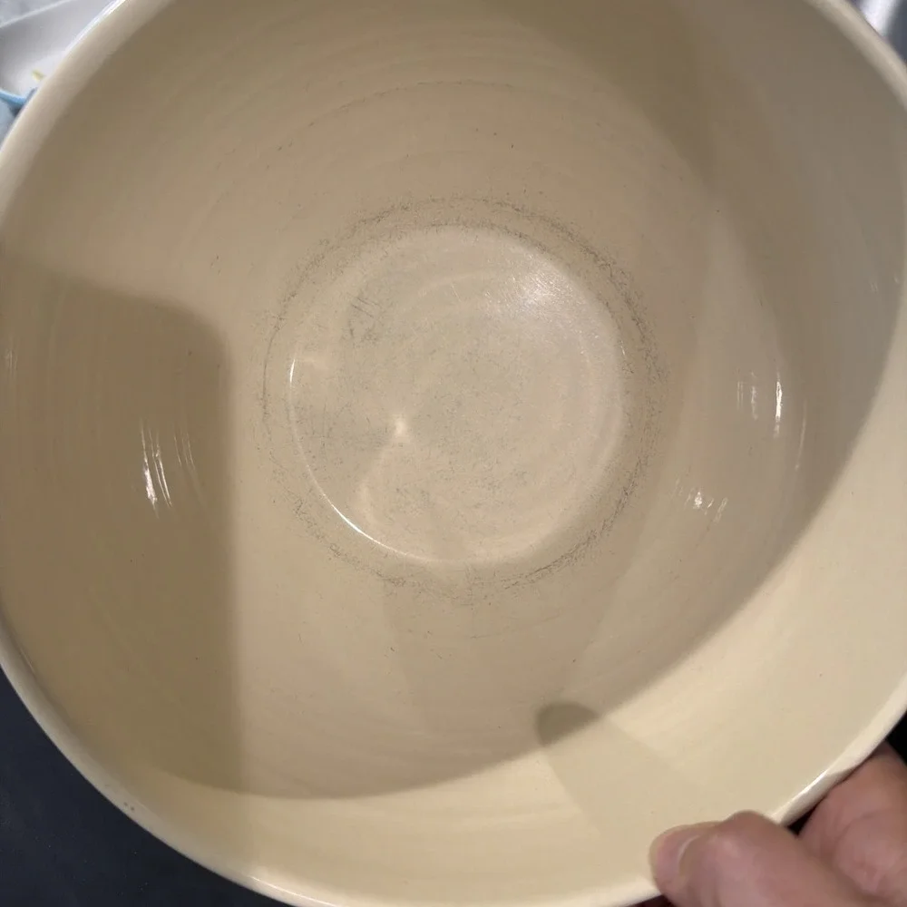 Emile Henry Vtg Ribbed Mixing Bowl 2 Piece Set 65-62 65-64 Modela Depose France